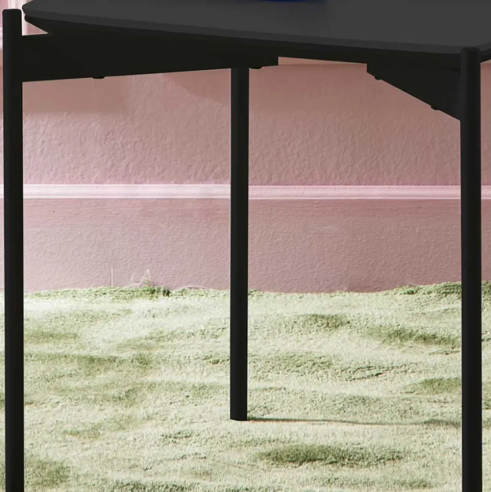 Kleiner Wohnzimmer Tisch in Anthrazit & Schwarz - Salamander