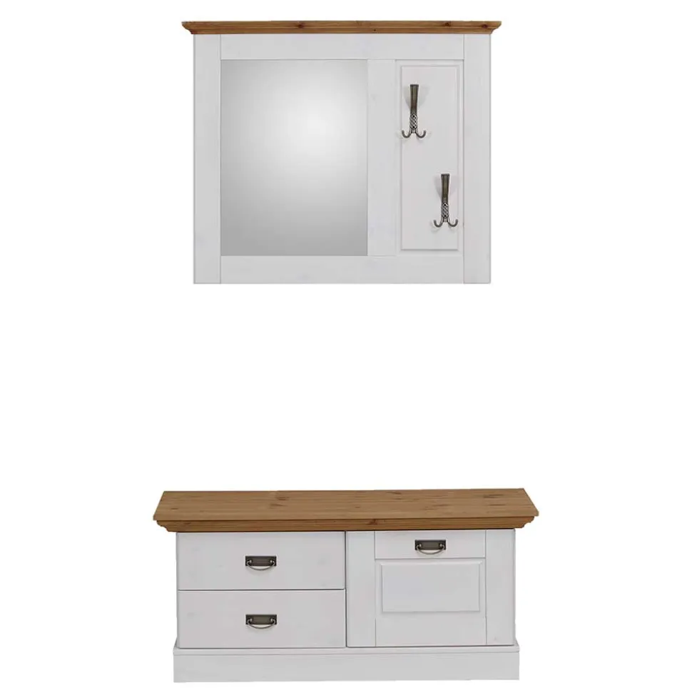 Kleines Garderoben Set Lugon im Landhausstil (zweiteilig)