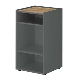 Kleines Ordnerregal in Anthrazit & Wildeiche Dekor - Ahilav