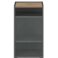 Kleines Ordnerregal in Anthrazit & Wildeiche Dekor - Ahilav