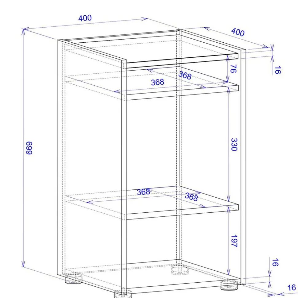 Kleines Ordnerregal in Anthrazit & Wildeiche Dekor - Ahilav