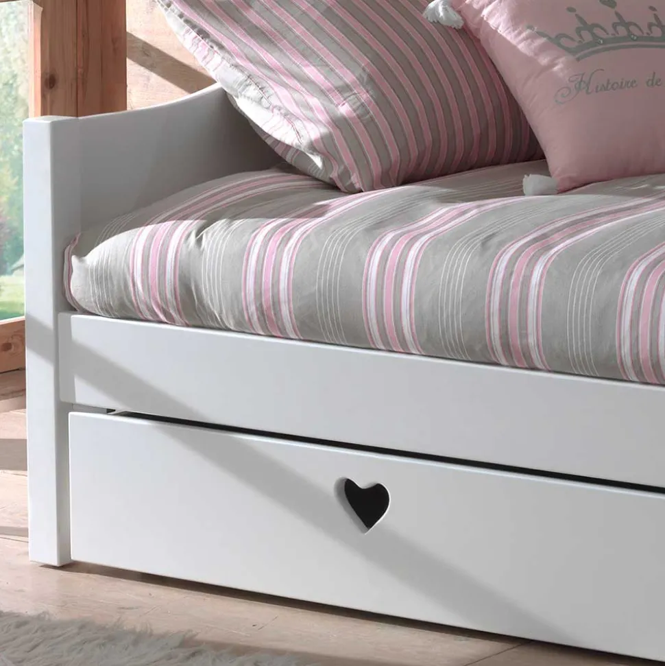 Kojenbett Mädchenbett Grandory in Weiß lackiert