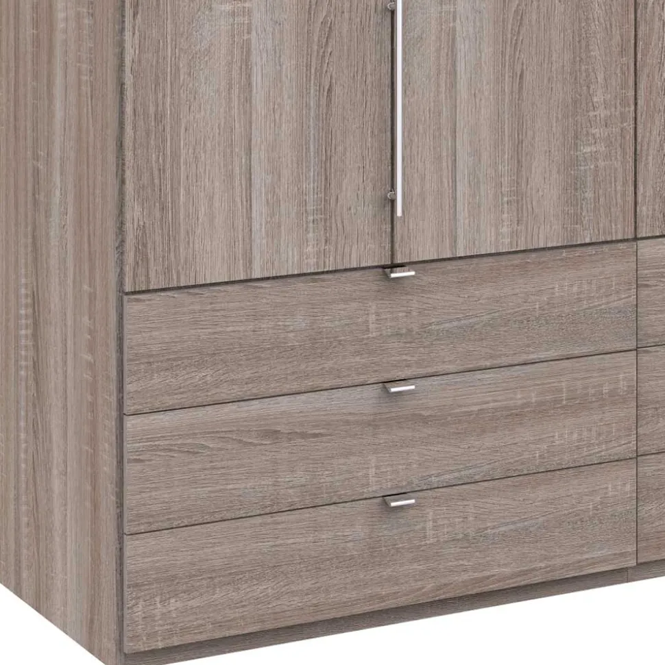 Kombi Falttüren-Schrank mit sechs Schubladen - Crenba