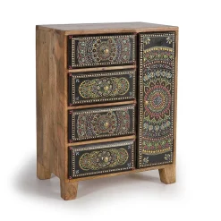 Kombi Kommode mit Mandala Malereien Front - Marike