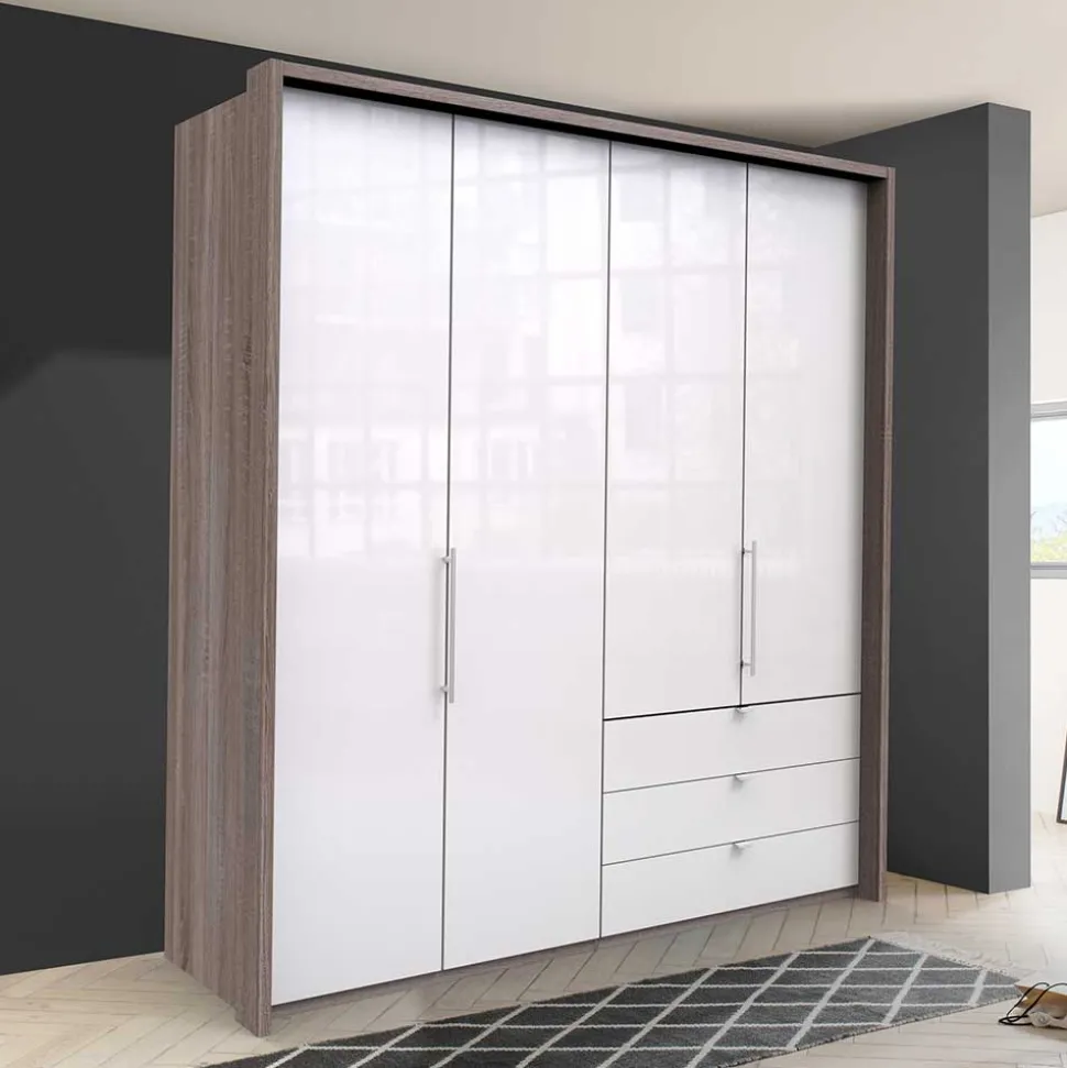 Kombi Schlafzimmerschrank mit drei Schubladen - Empresian