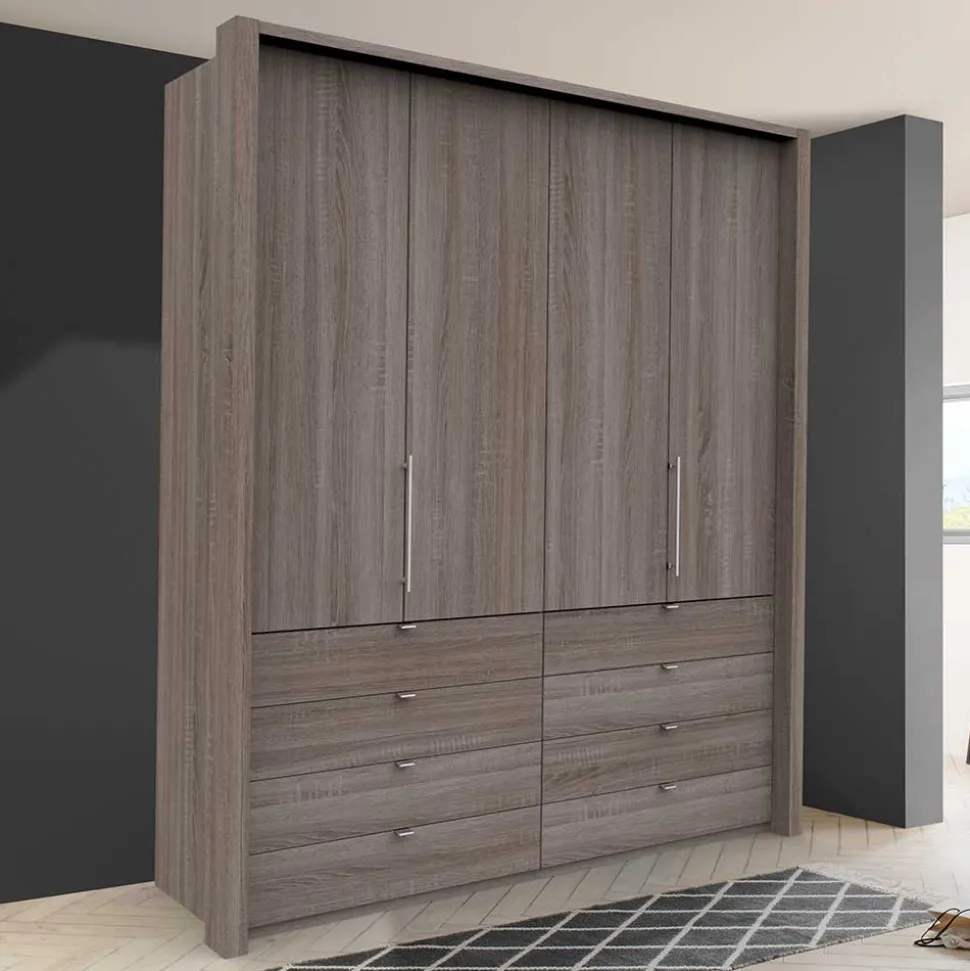 Kombi-Falttürenschrank mit acht Schubladen - Crenba