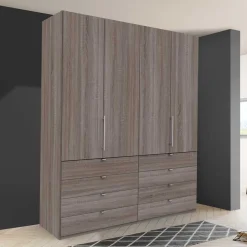 Kombi-Falttürenschrank mit acht Schubladen - Crenba