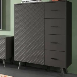 Kombi-Highboard in Mattgrau - Natal