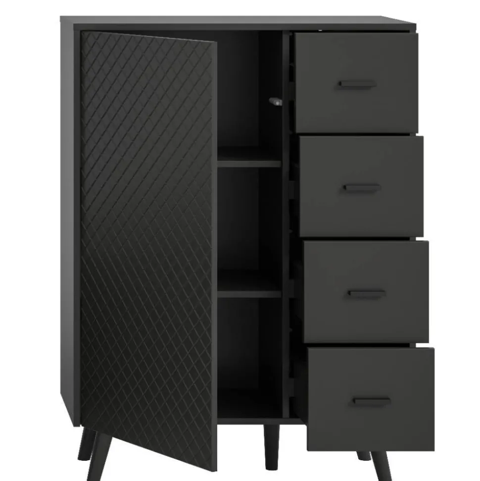 Kombi-Highboard in Mattgrau - Natal