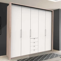 Kombi-Kleiderschrank 3 türig & 4 Schubladen - Vaclyn