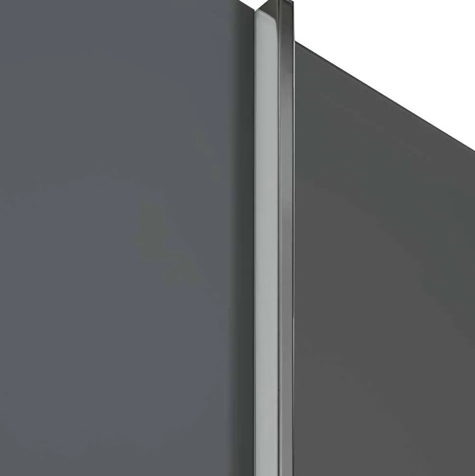 Kombi-Kleiderschrank in Braun Glasfront - 165 cm - Preema