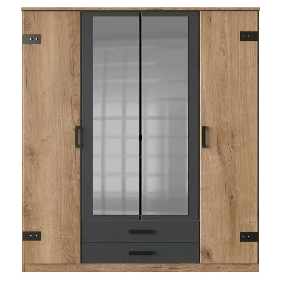 Kombi-Kleiderschrank in Plankeneiche Dekor - Corpus