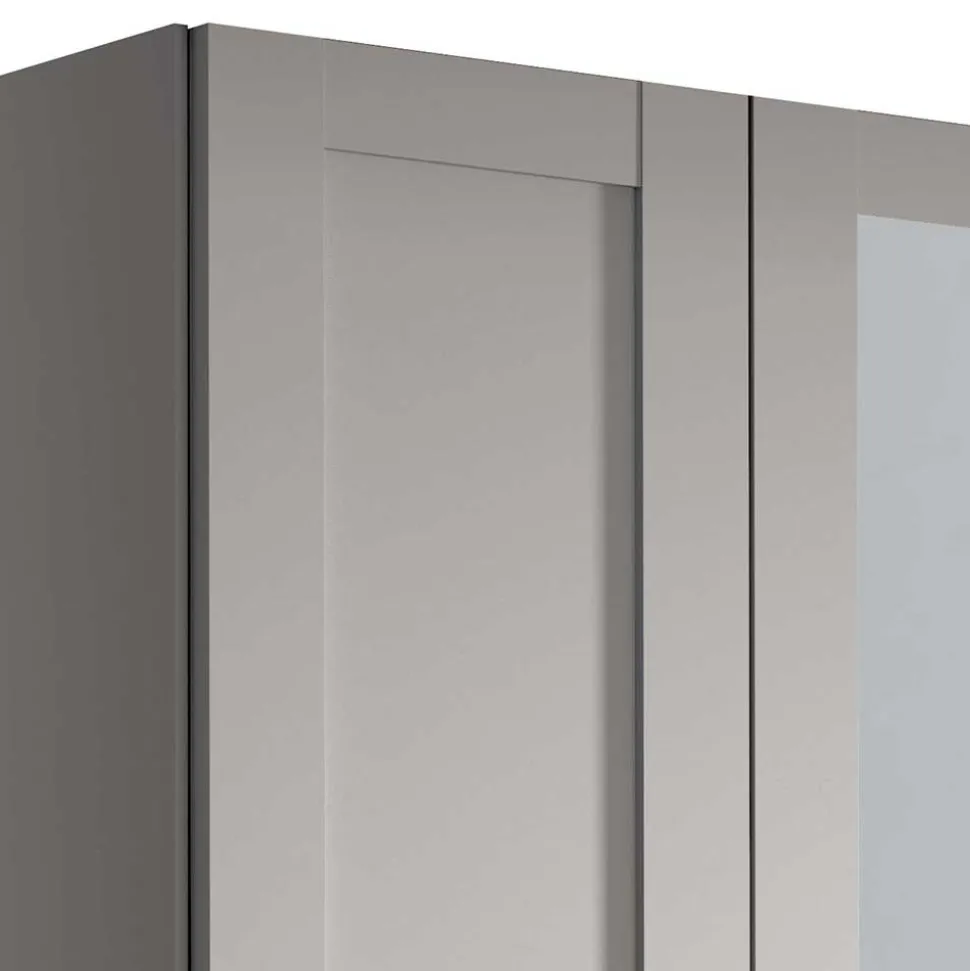 Kombi-Kleiderschrank 1m breit in Hellgrau - Ridonna