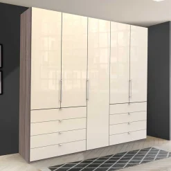 Kombi-Kleiderschrank mit acht Schubladen - Champ