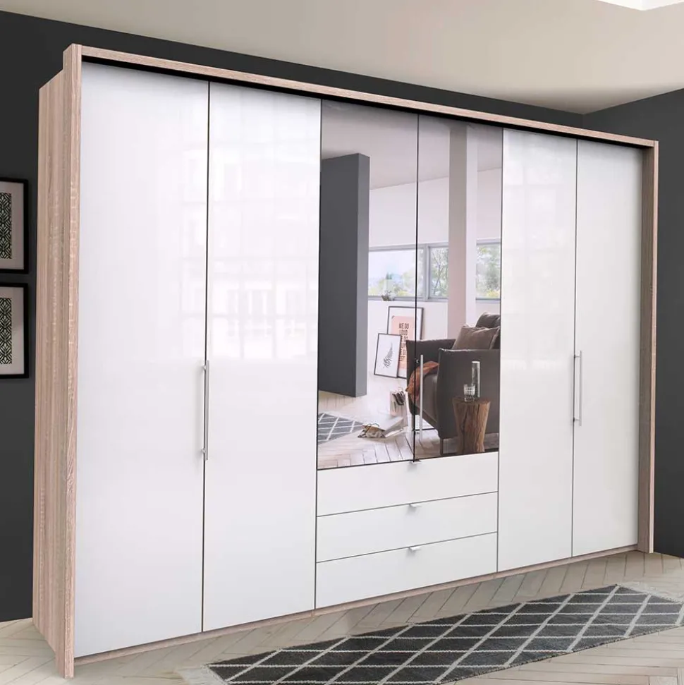 Kombi-Kleiderschrank mit Spiegel-Falttür - Bosays II