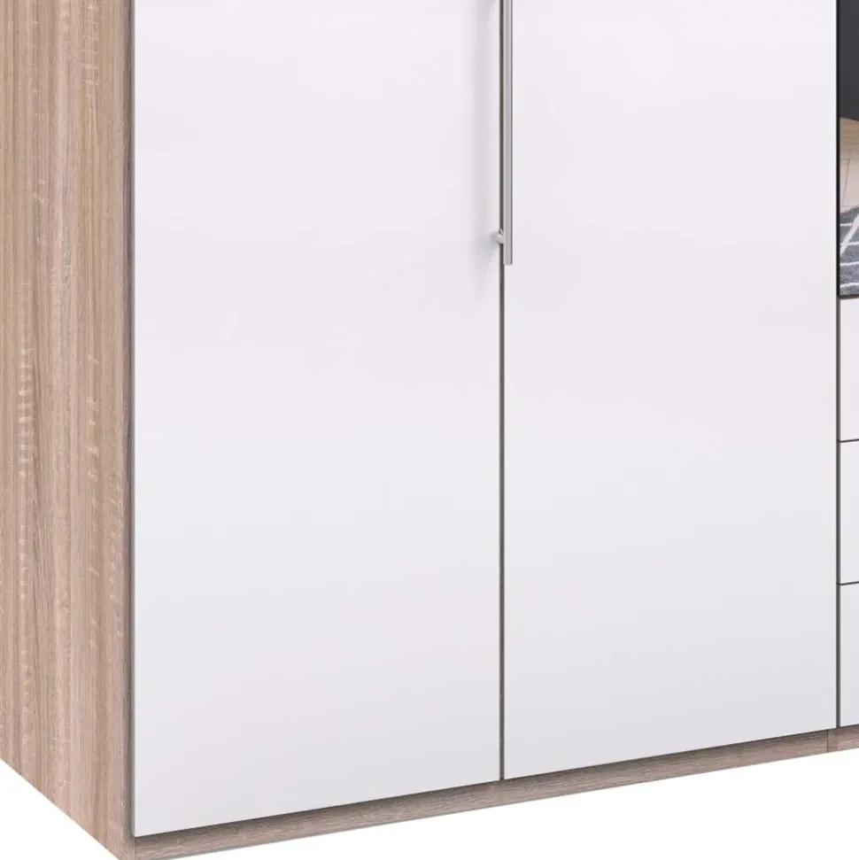 Kombi-Kleiderschrank mit Spiegel-Falttür - Bosays II