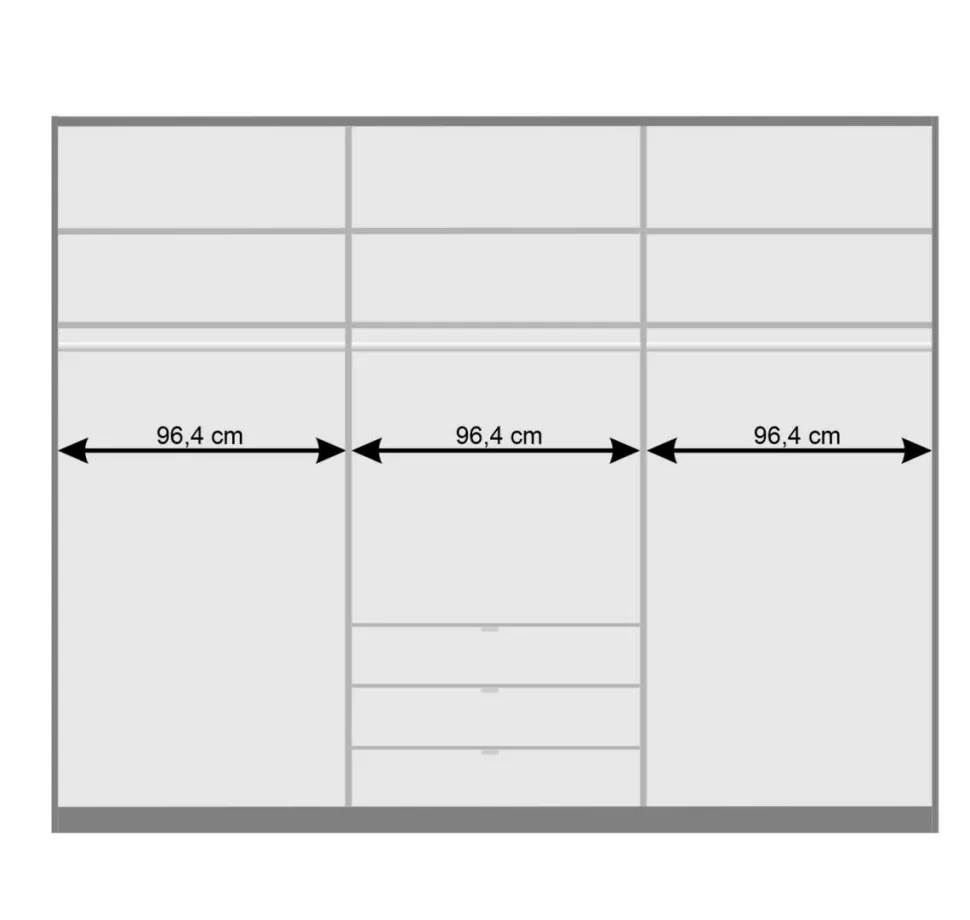 Kombi-Kleiderschrank mit Spiegel-Falttür - Bosays II