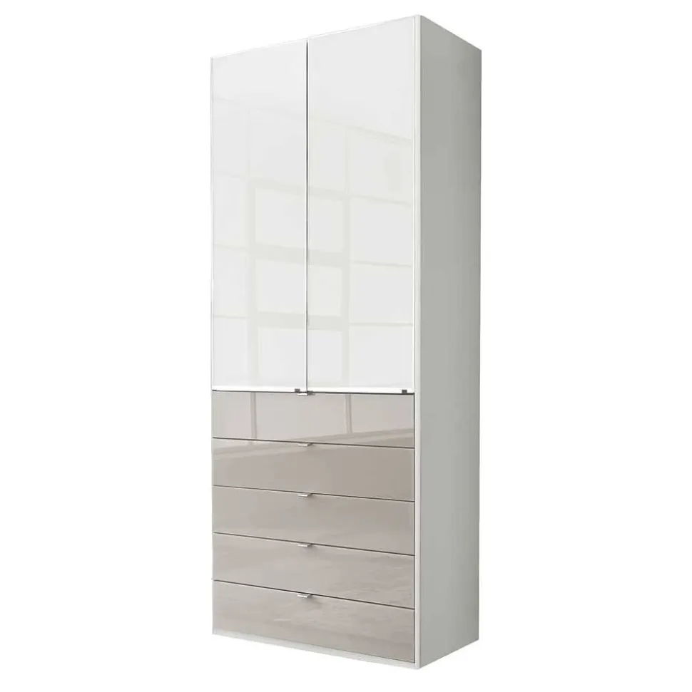 Kombi-Schlafzimmerschrank zweifarbig - Pascan