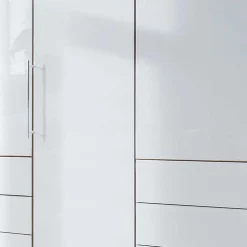 Kombi-Schlafzimmerschrank in Weiß & Eiche Bianco - Nuetran