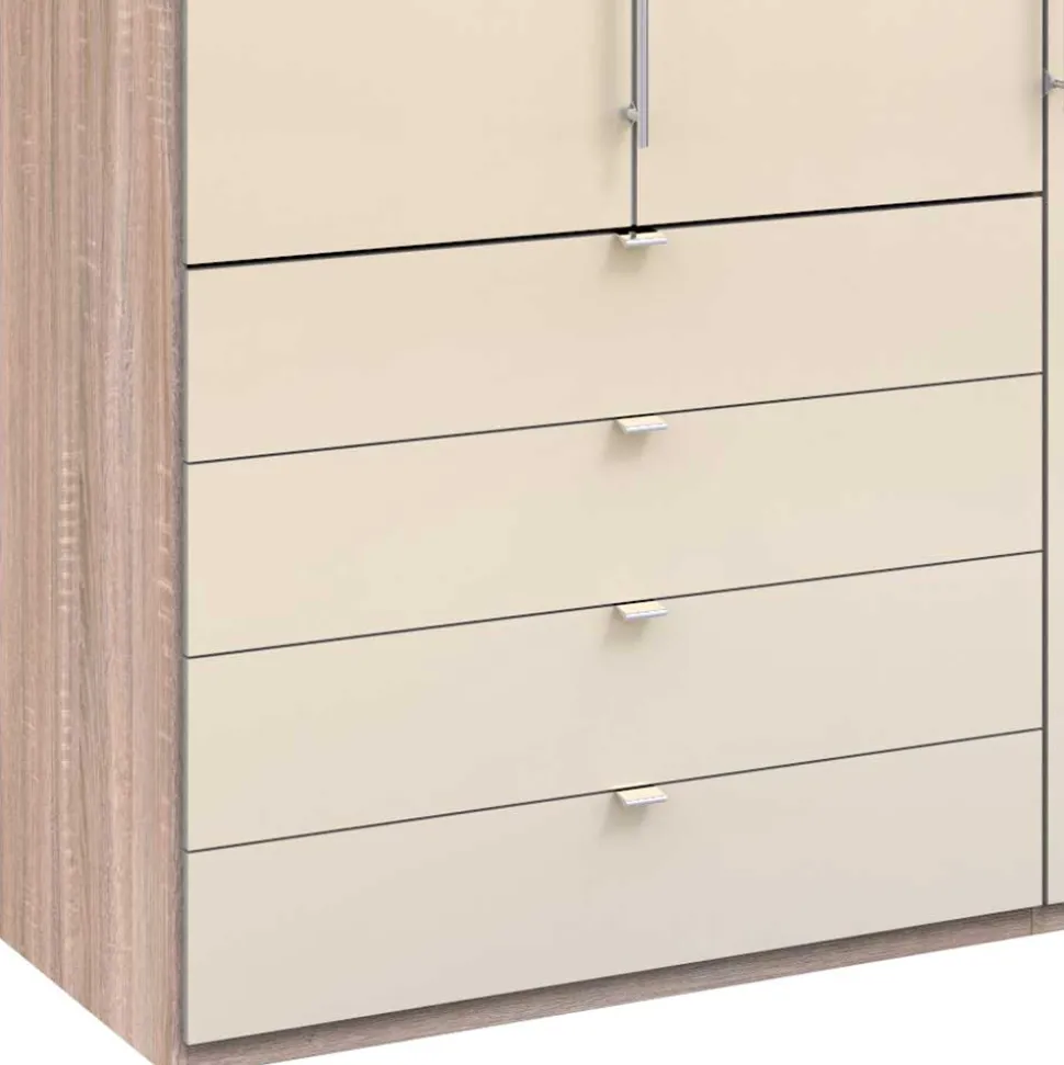 Kombi-Schlafzimmerschrank in Cremefarben - Rativian