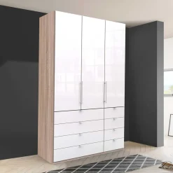 Kombi-Schlafzimmerschrank mit 2 Türen und 8 Schubkästen - Bosays