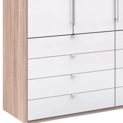 Kombi-Schlafzimmerschrank mit 2 Türen und 8 Schubkästen - Bosays