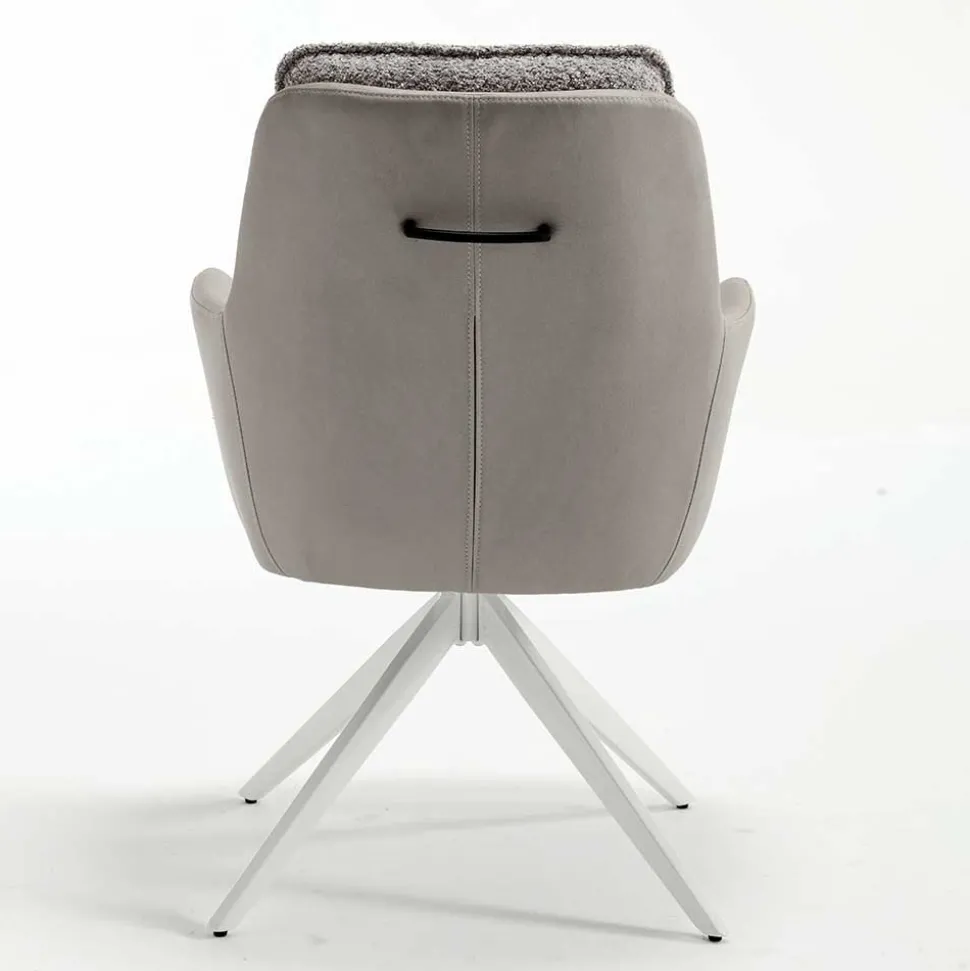 Komfort Esstischsessel in Grau - Basel (2er Set)