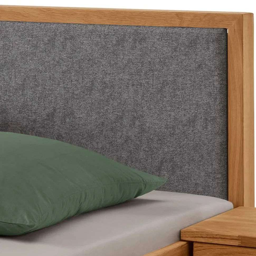 Komfort-Einzelbett in 140x200 aus Wildeiche - Martinez