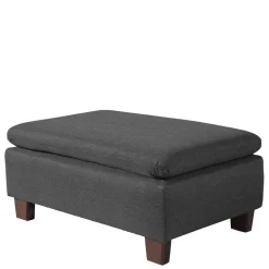 Komfortsessel in Dunkelgrau und Nussbaum - Pelago