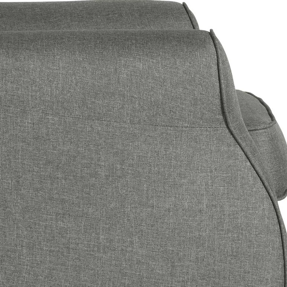 Komfortsessel in Hellgrau mit Buche - Nurcias