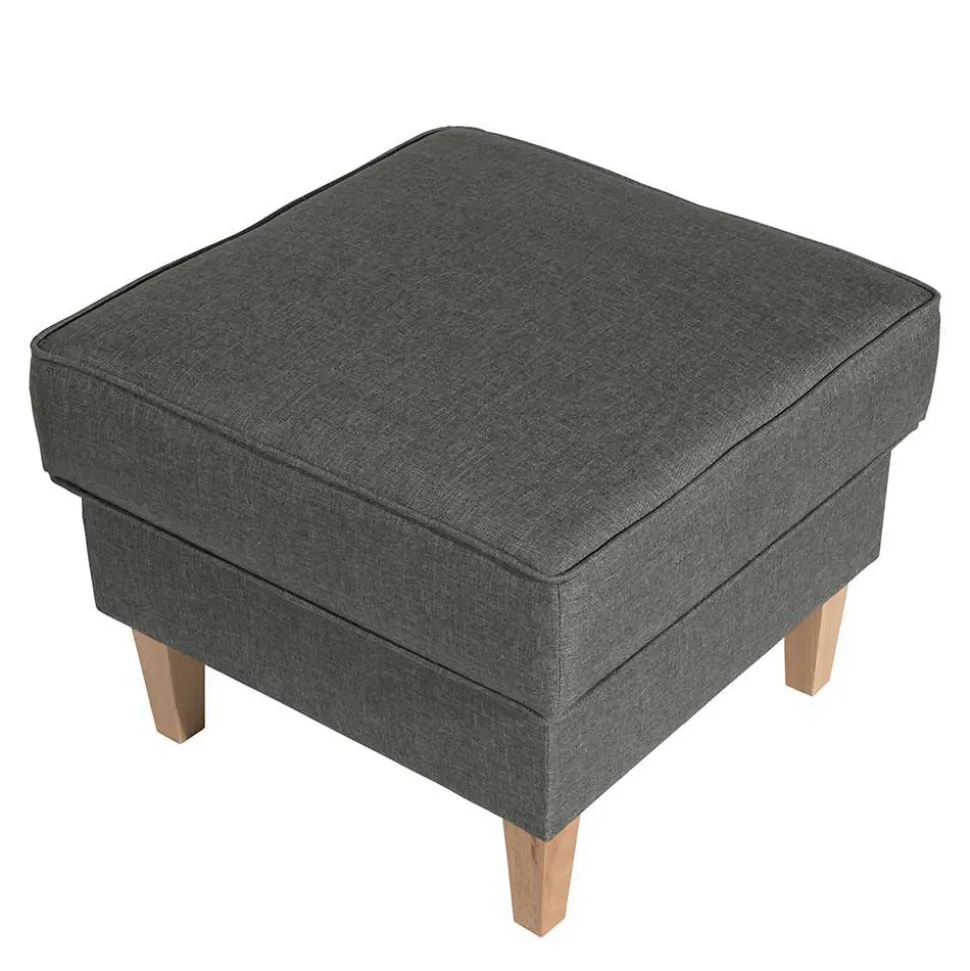 Komfortsessel in Hellgrau mit Buche - Nurcias