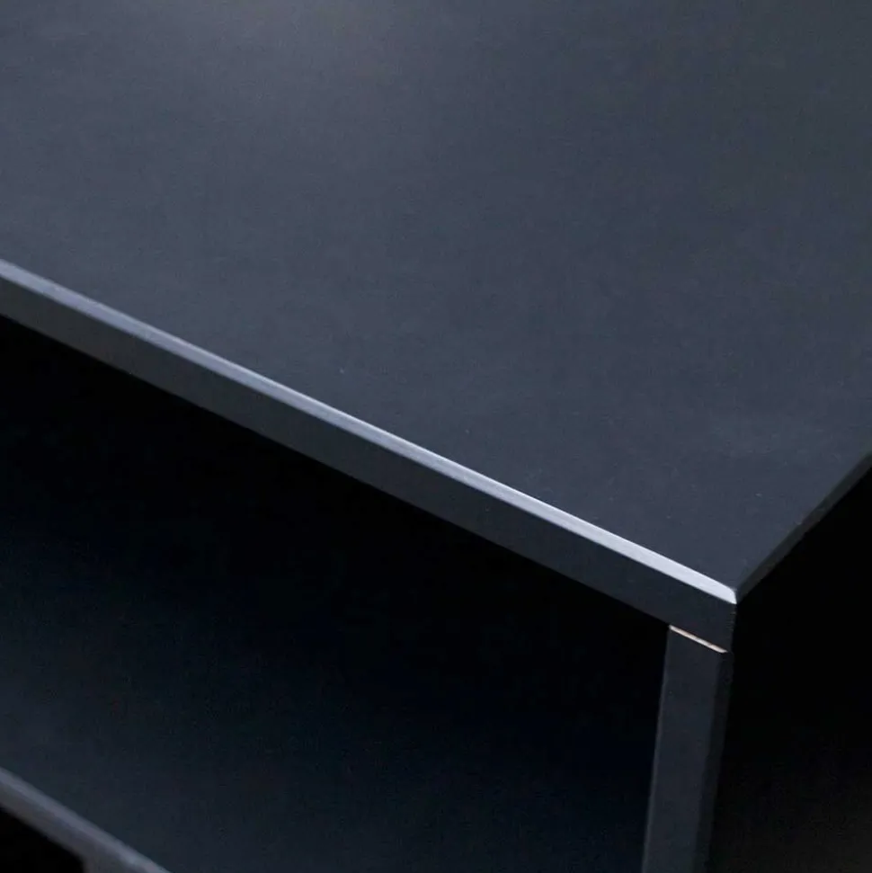 Kommode - Plattenregal in Schwarz - Daan