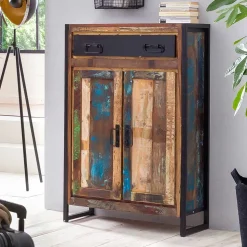 Kommode Ensley in Schwarz Bunt