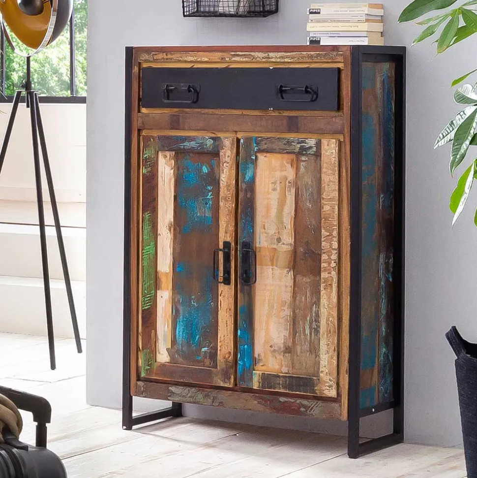 Kommode Ensley in Schwarz Bunt