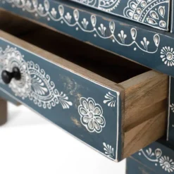 Kommode in Blau mit weißer Bemalung - Fleet