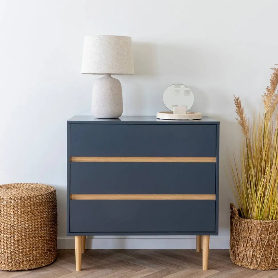 Kommode in Dunkelgrau und Kiefer - Street