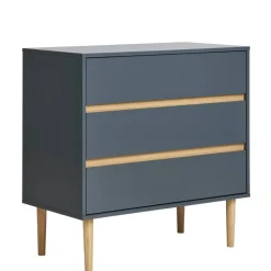 Kommode in Dunkelgrau und Kiefer - Street