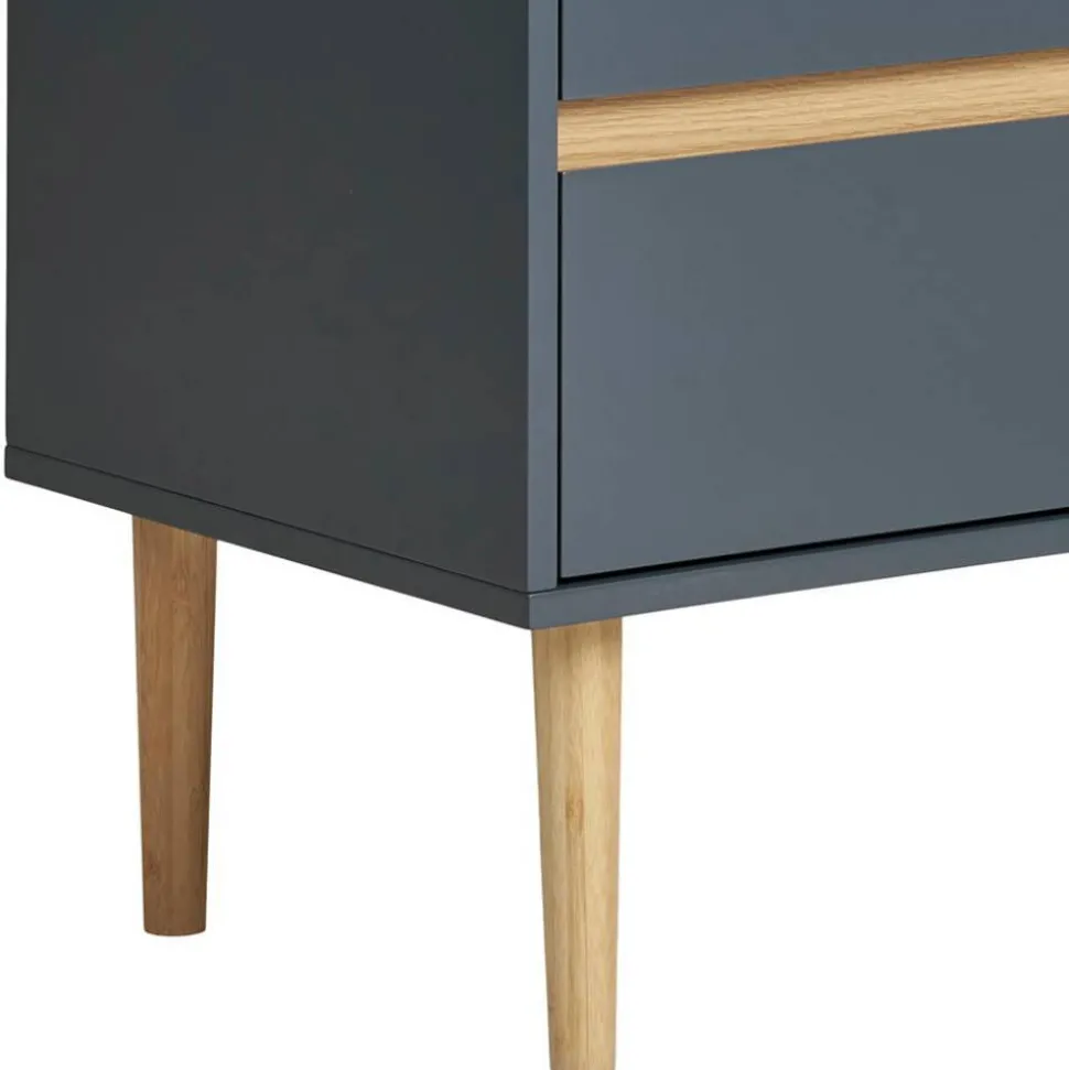 Kommode in Dunkelgrau und Kiefer - Street