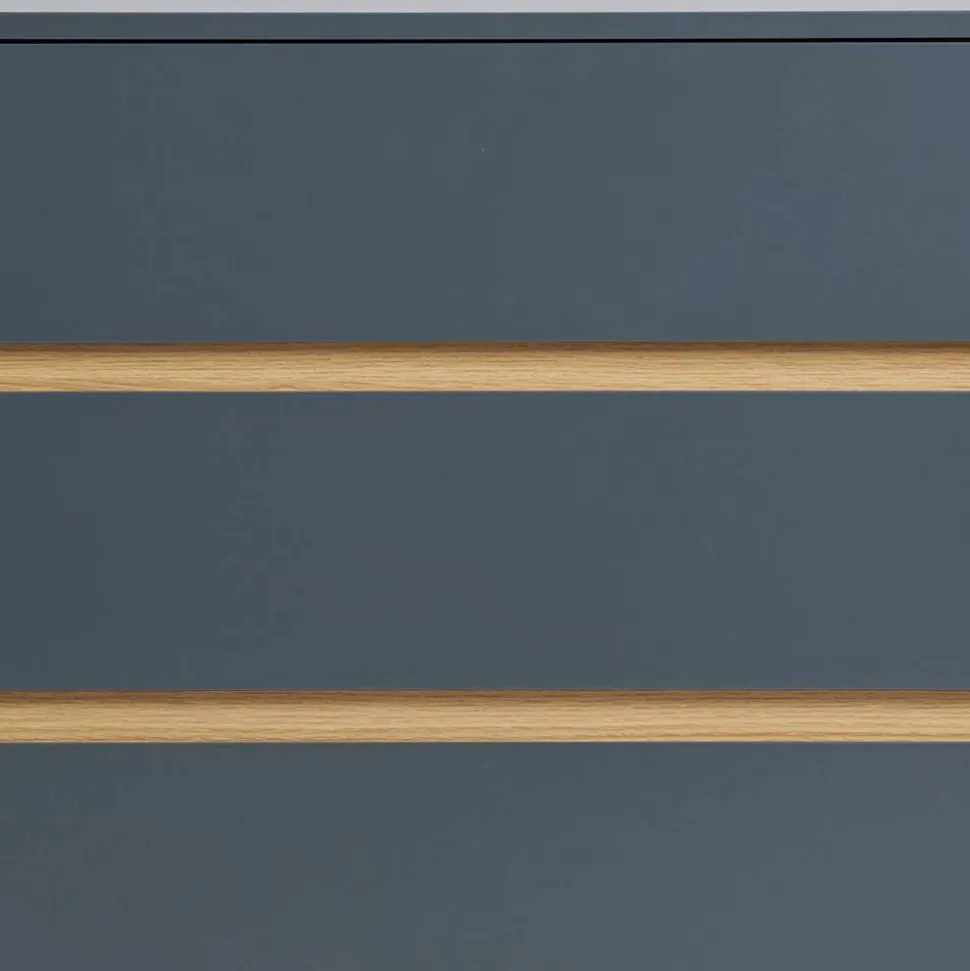 Kommode in Dunkelgrau und Kiefer - Street