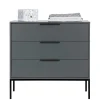 Kommode in Grau & Schwarz - Brazoly