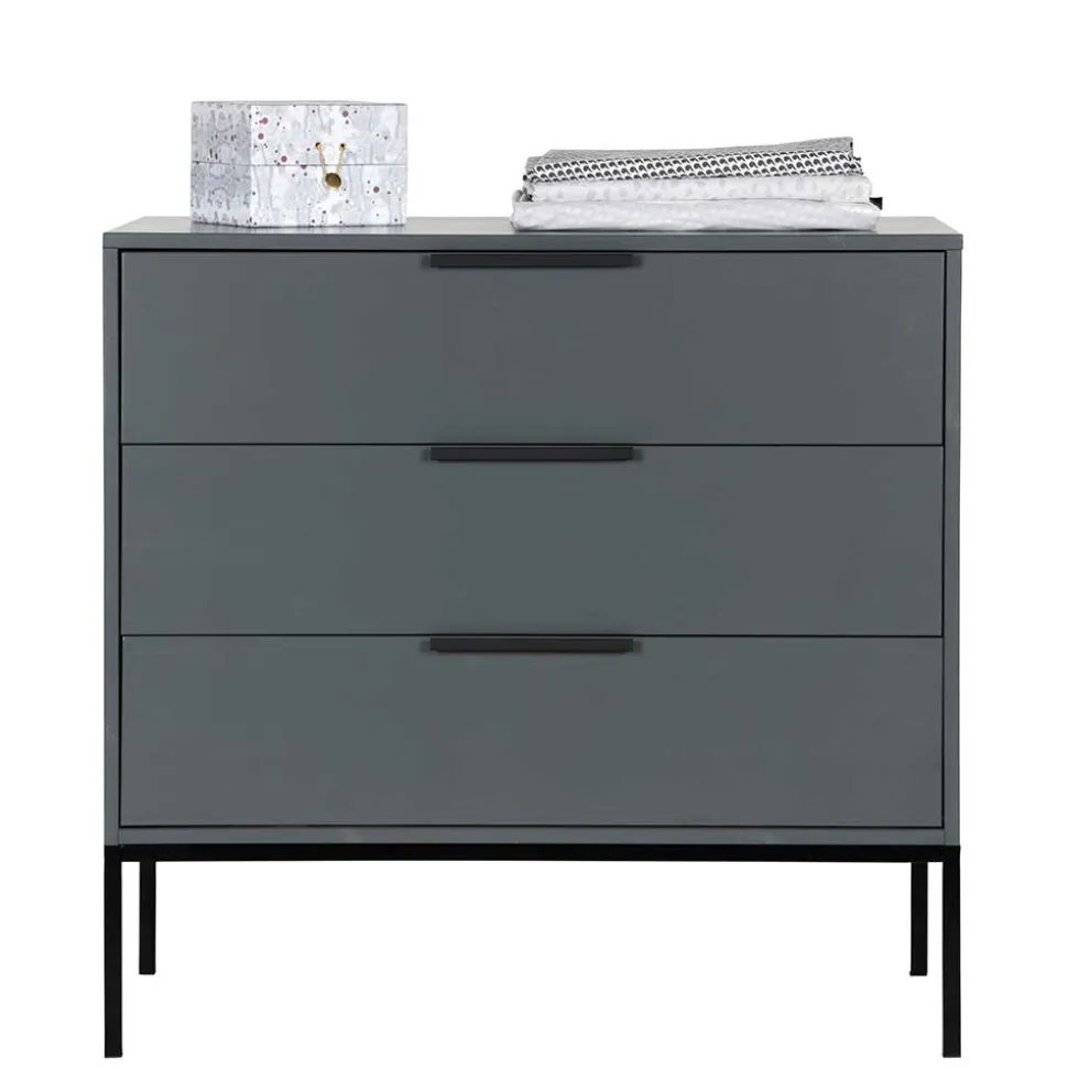 Kommode in Grau & Schwarz - Brazoly