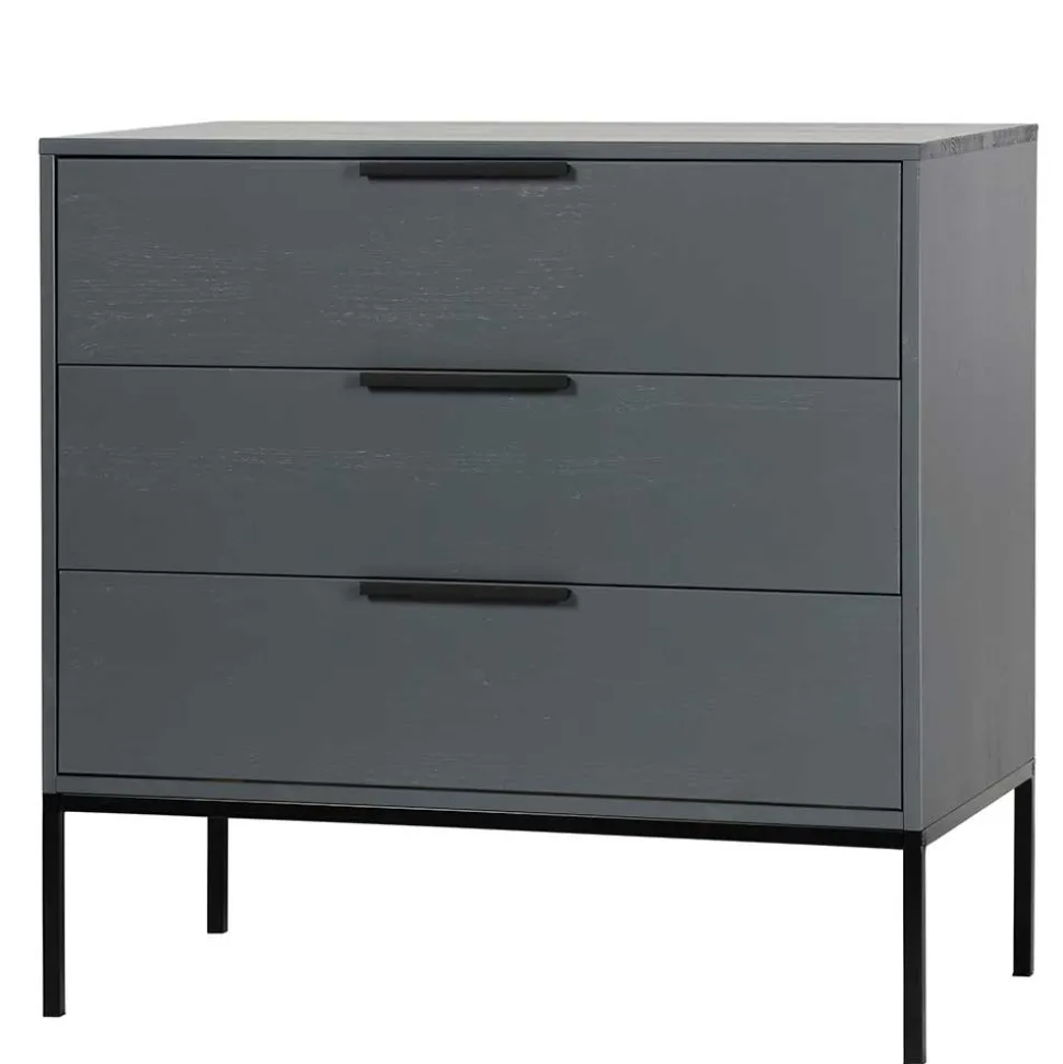 Kommode in Grau & Schwarz - Brazoly