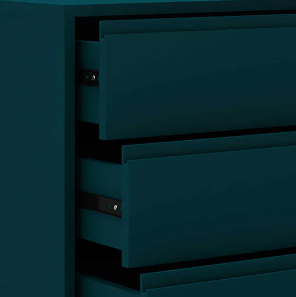 Kommode in Petrol mit kurzen Hairpin Legs - Clamps