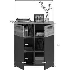 Kommode mit Doppeltür 80x87x40 cm - Lucios