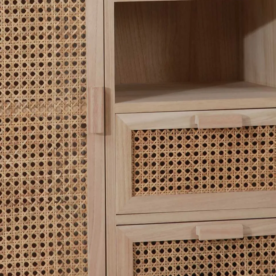 Kommode mit Füllungen aus Wiener Geflecht - Oncinasa
