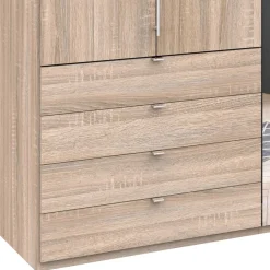 Kompakt Kleiderschrank mit Spiegel mittig - Zayun