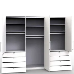 Kompakt Kleiderschrank mit Spiegel mittig - Zayun