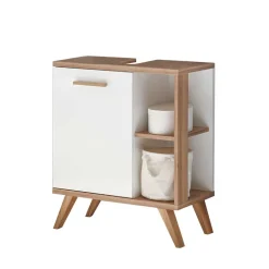 Kompakte Badmöbel im Skandi Design - Timur (dreiteilig)