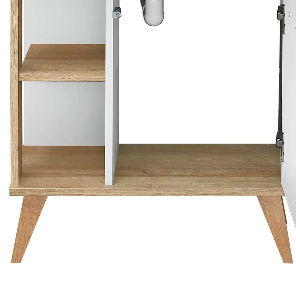 Kompakte Badmöbel im Skandi Design - Timur (dreiteilig)