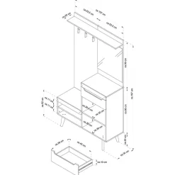 Kompakte Garderobe im Skandi Design - Olcian